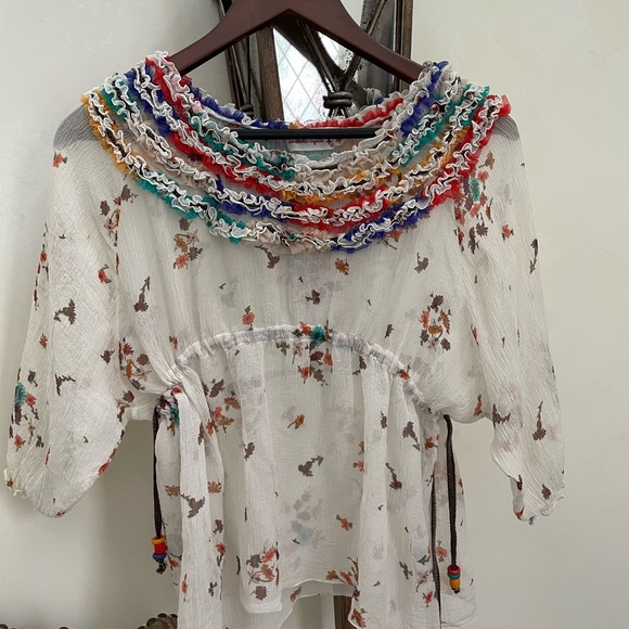 ISABELA CAPETO PEASANT BLOUSE - Picture 2 of 5